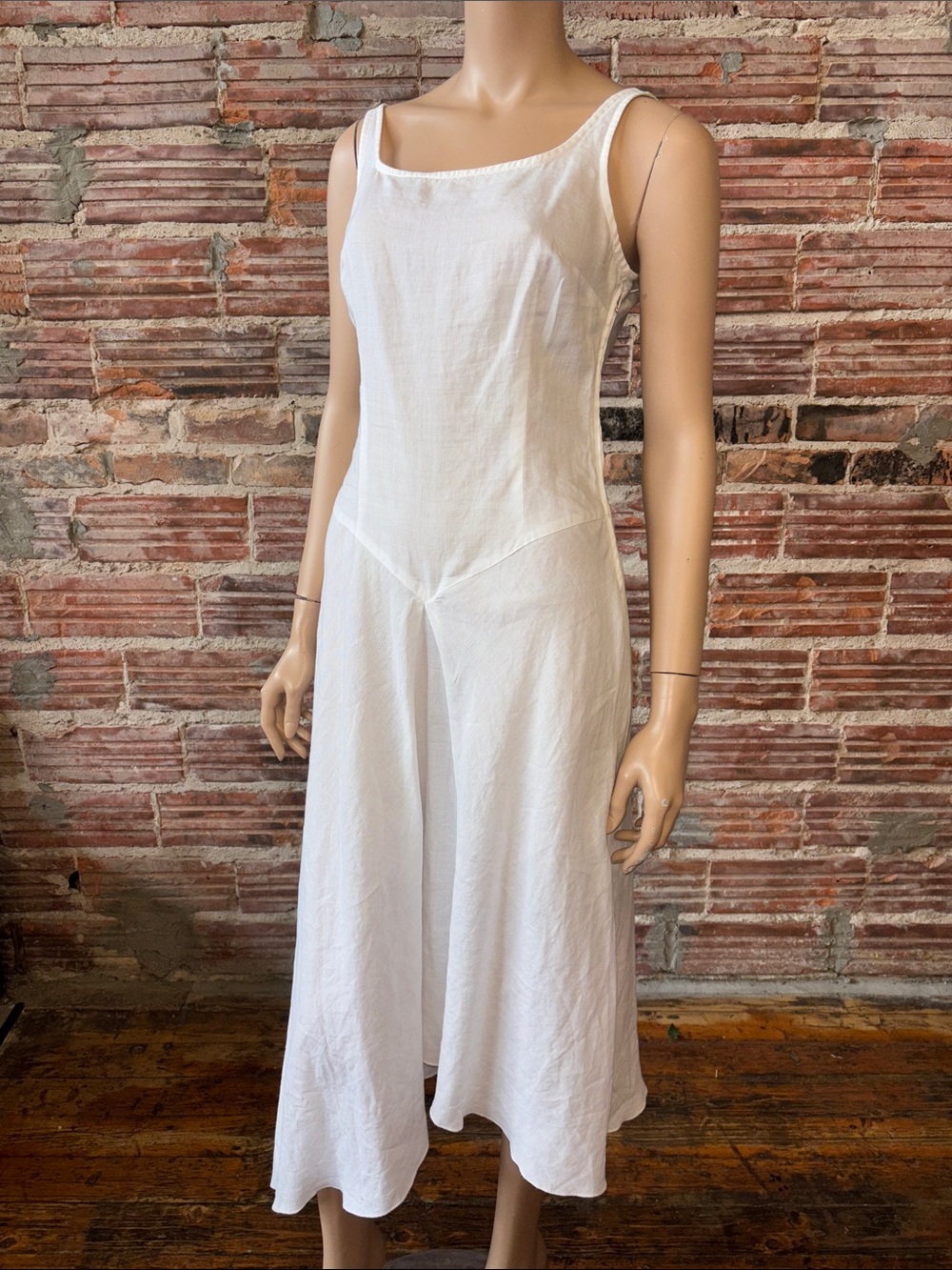 Vintage United Colors Of Benetton White Midi Dress